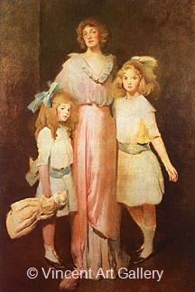 Mrs. Daniels with Two Children by John White  Alexander