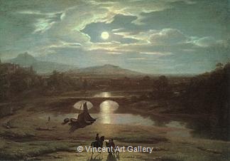 Moonlight Landscape by Washington  Allston