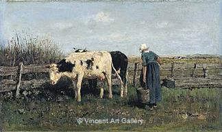 Milking Time by Anton  Mauve