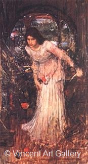 The Lady of Shalott (study) by J.W.  Waterhouse