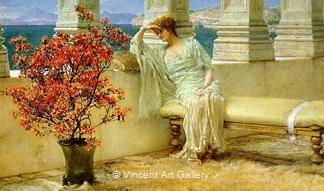 Her Eyes are with her Thoughts and They are Far Away by Lawrence  Alma-Tadema