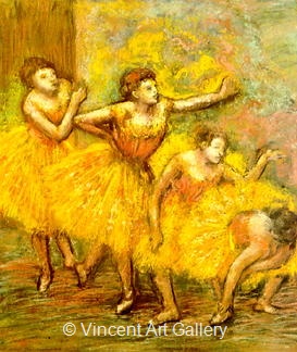 Four Dancers by Edgar  Degas