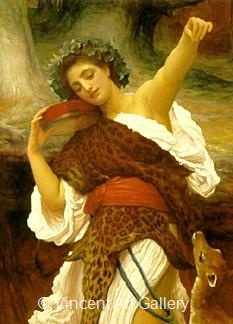 Bacchante (Tambourine Player) by Frederick  Leighton