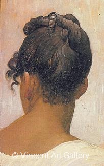 Study of the Back of a Girl's Head by Frederick  Leighton