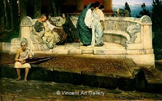An Exedra by Lawrence  Alma-Tadema