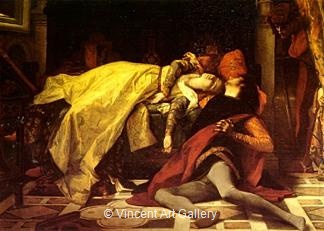 The Death of Francesca de Rimini and Paolo Malatesta by Alexandre  Cabanel