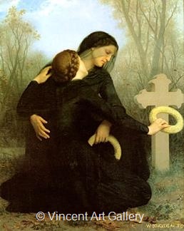 All Saint's Day (Le jour des Morts) by W.A.  Bouguereau