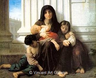 Indigent Family (Charity) by W.A.  Bouguereau