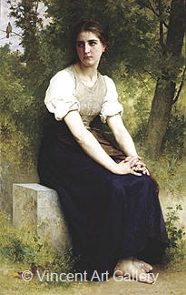 The Song of the Nightingale by W.A.  Bouguereau