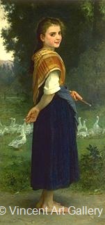 The Goose Girl by W.A.  Bouguereau