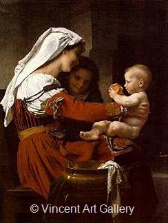 Maternal Admiration by W.A.  Bouguereau