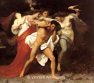 Orestes Pursual by the Furies by W.A.  Bouguereau