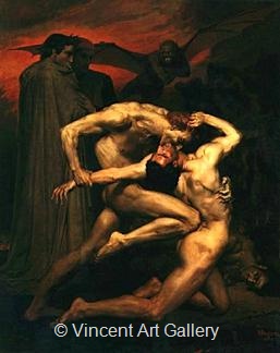 Dante and Virgin in Hell by W.A.  Bouguereau