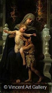Madonna and Child with St. John the Baptist by W.A.  Bouguereau