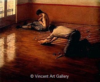 The Floor-Scrapers by Gustave  Caillebotte