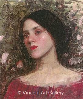 The Rose Bower by J.W.  Waterhouse