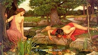 Echo and Narcissus by J.W.  Waterhouse