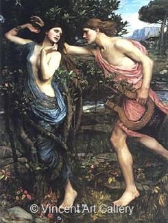 Apollo and Daphne by J.W.  Waterhouse