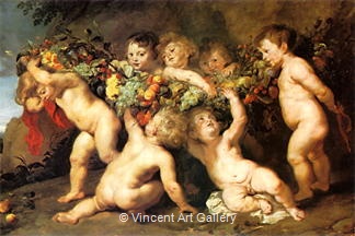Garland of Fruits by Peter Paul  Rubens