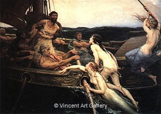 Ulysses and the Sirens by Herbert James  Draper