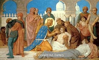 Saint Louis Caring for the Plague Victims by W.A.  Bouguereau