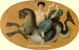 Arion on a Seahorse by W.A.  Bouguereau