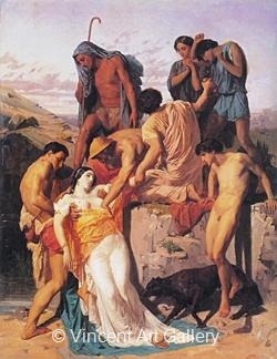Zenobia found by Shepherds on the Banks of Araxes by W.A.  Bouguereau