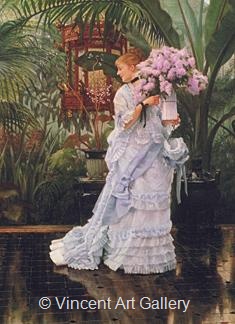 The Bunch of Lilacs by James  Tissot
