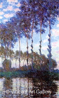 Poplars at Sunset by Claude  Monet