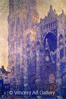 Rouen Cathedral, Sunset by Claude  Monet
