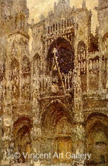 Rouen Cathedral, Full Sunlight by Claude  Monet