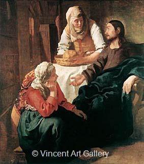 Christ in the House of Martha and Mary by Johannes  Vermeer