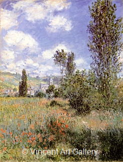 Path through the Poppies by Claude  Monet