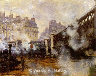 Bridge of Europe, Station St Lazare by Claude  Monet