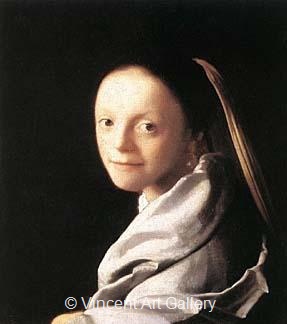 Portrait of a Young Woman by Johannes  Vermeer
