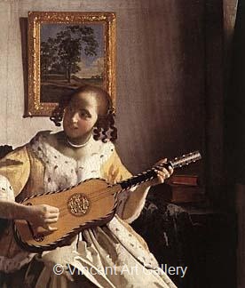 The Guitar Player by Johannes  Vermeer