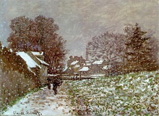 Snow in Argenteuil by Claude  Monet