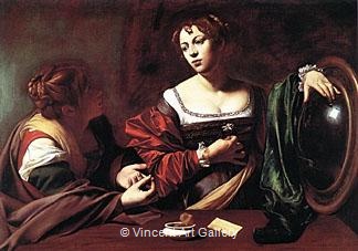 Martha and Mary Magdalene by Michelangelo M. de Caravaggio