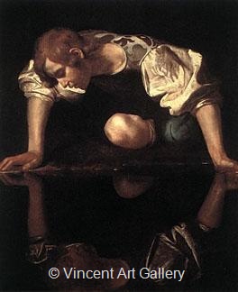 Narcissus by Michelangelo M. de Caravaggio