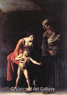 Madonna with the Serpent by Michelangelo M. de Caravaggio