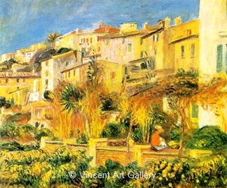 Terrace in Cagnes by Pierre-Auguste  Renoir