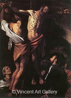 The Crucifixion of St. Andrew by Michelangelo M. de Caravaggio