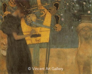 The Music I by Gustav  Klimt