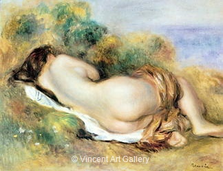Reclining Nude by Pierre-Auguste  Renoir