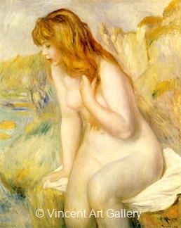 Bathing Girl by Pierre-Auguste  Renoir