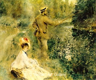 The Angler, Man and Wife by Pierre-Auguste  Renoir