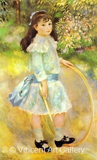 Girl with a Hoop by Pierre-Auguste  Renoir