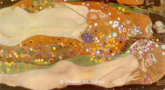 Water Serpents II by Gustav  Klimt