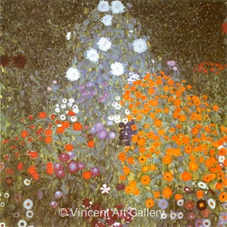 Farmgarden (Flowergarden) by Gustav  Klimt