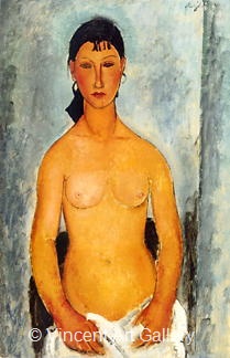 Standing Nude - Elvira by Amedeo  Modigliani